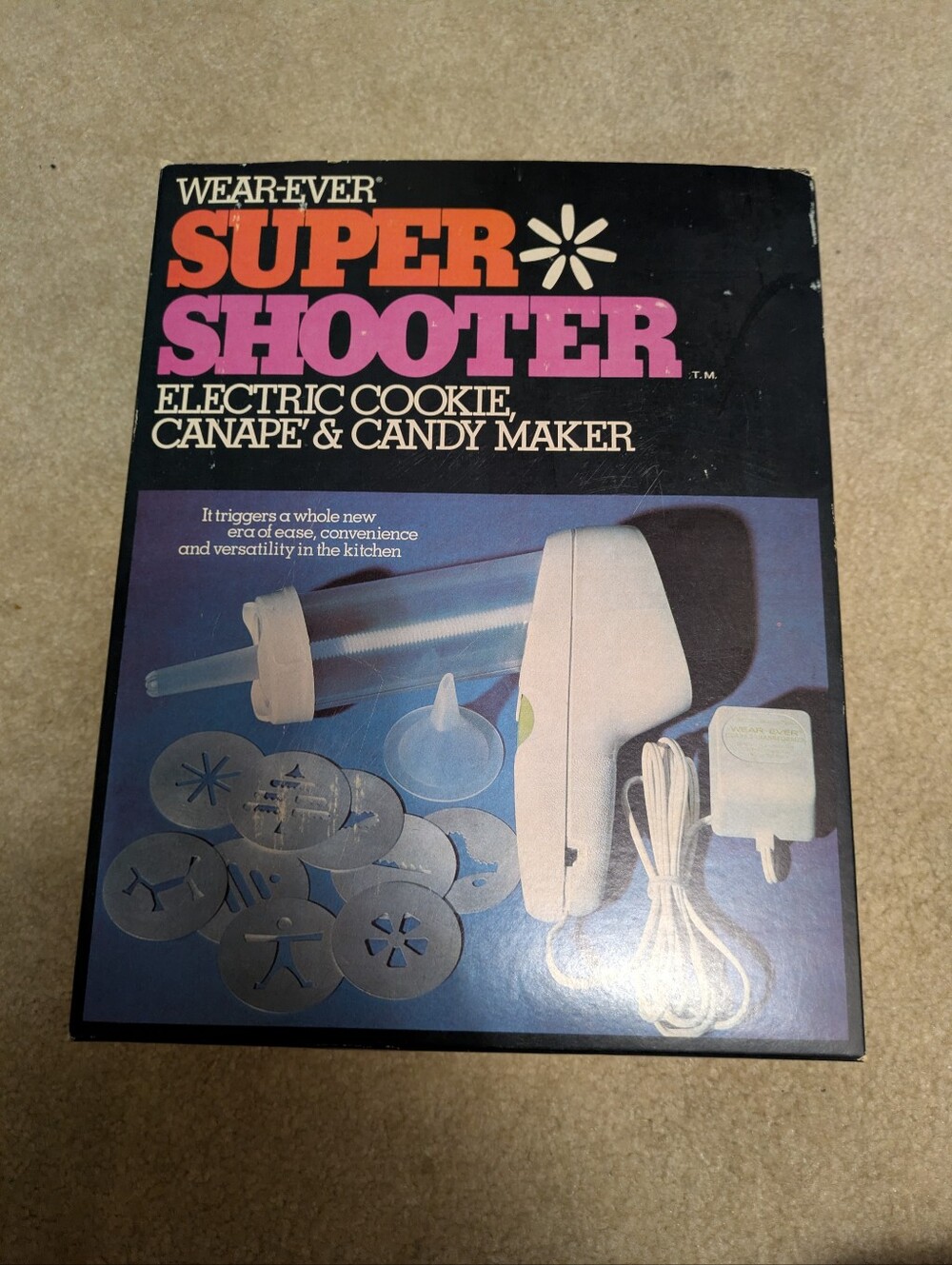 Vintage Super Shooter Electric Cookie, Canape & Candy Maker - White - Never Used